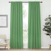 imageNICETOWN Vertical Blinds Window Curtain Panels  Forest Green Color 42 by 84 Inches Set of 2 Energy Saving Rod Pocket and Back Tab Blackout Curtains for Nursery loft Cafe Laundry