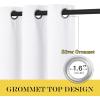 imageNICETOWN White Room Darkening Curtain 72 inches Long  Grommet Noise Reducing Thermal Insulated Solid Modern Window Treatments for BedroomPorch 1 Panel W66 x L72