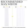 imageNICETOWN Window Curtain Panels  Rod Pocket Curtain Set for Bedroom White 2 Panels 42 by 45
