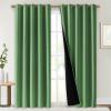 imageNICETOWN 100 Blackout Window Curtain Panels Forest Green 2 PCs 62quot Wide Each Panel Cold and Full Light Blocking Drapes with Black Liner for Nursery 84 inches Drop Thermal Insulated Draperies