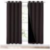 imageNICETOWN 100 Blackout Window Curtain Panels Full Light Blocking Drapes with Black Liner for Nursery 72 inches Drop Thermal Bedroom Drapes and Curtains Brown 2 Pieces 52 inches Wide Per Panel