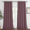 imageNICETOWN Bedroom Curtain Room Darkening Drapery 102 inches Length  Home Fashion Thermal Insulated Grommet Room Darkening Curtain for Living Room Dry Rose 1 Panel 52 x 102 inches