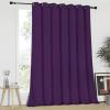 imageNICETOWN Blackout Curtain 95 inches Long  Silver Rings Thermal Insulated Wide Sliding Glass Door Privacy Blinds for HallVilla Royal Purple 100 inches Wide