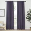 imageNICETOWN Blackout Curtain Panels Window Draperies  Greyish Purple Color 34Inch Wide x72Inch Long 2 Pieces Home Decoration Light ampamp Noise Reducing Room Darkening Drapes for Bedroom