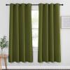 imageNICETOWN Blackout Curtain for Girls Room  Thermal Insulated Solid Grommet Room Darkening CurtainPanelDrape for Bedroom Olive Green Single Panel 52 by 72inch