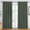 imageNICETOWN Blackout Curtain for Windows 84 inch Long  Window Treatment Thermal Curtain Solid Grommet Room Darkening Drape for BedroomLiving Room Dark Mallard 1 Panel W66 x L84
