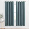 imageNICETOWN Blackout Curtains 63 Length for Nursery  Grommet Window Treatment Thermal Insulated Solid Room Darkening Drapes for Living Room Greyish Blue 1 Panel W52 x L63