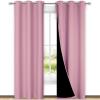 imageNICETOWN Blackout Curtains 80 inches Long Full Light Blocking Drapes with Black Liner for Nursery Thermal Insulated Draperies for Hall Villa Crystal Pink 2 Pieces 42quot Wide Each Panel