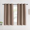 imageNICETOWN Blackout Window Curtains and Drapes for Kitchen Set of 2 42 by 60 Inch Cappuccino Window Treatment Thermal Insulated Solid Grommet Blackout Drapery Panels