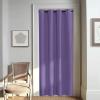 imageNICETOWN Door Curtain for Closet Doors 80 Inches Long 1 Panel Blackout Doorway Curtain for Open Closet Bedroom Room Divider Living Room for Privacy Lilac Purple 1 Panel 46W x 80L