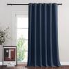 imageNICETOWN Navy Blue Blackout Room Divider Curtains 144 inch Length Grommet Energy Saving Thermal Drapes Sound Reducing Window Treatments for Living Room 1 Panel W80 x L144
