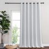 imageNICETOWN Room Darkening Patio Door Curtain for Living Room Darkening Grommet Sound Reducing Privacy Window Treatment for Bedroom Greyish White 1 Panel W80 x L102