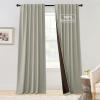 imageNICETOWN Sand Chenille Velvet Curtains 90 inches Long Privacy Luxury Rod Pocket Back Tab Thermal Insulated Room Darkening Window Drapes for Sliding Glass DoorBedroom W52 x L90 2 Panels