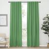 imageNICETOWN Vertical Blinds Window Curtain Panels  Forest Green Color 42 by 84 Inches Set of 2 Energy Saving Rod Pocket and Back Tab Blackout Curtains for Nursery loft Cafe Laundry