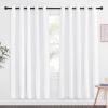imageNICETOWN White Room Darkening Curtain 72 inches Long  Grommet Noise Reducing Thermal Insulated Solid Modern Window Treatments for BedroomPorch 1 Panel W66 x L72
