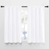 imageNICETOWN Window Curtain Panels  Rod Pocket Curtain Set for Bedroom White 2 Panels 42 by 45