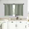 imageNICETOWN Window Curtains Blackout Drapes  Thermal Insulated Solid Rod Pocket Blackout CurtainsDraperies for Living Room Sage Green One Pair 29 by 20Inch