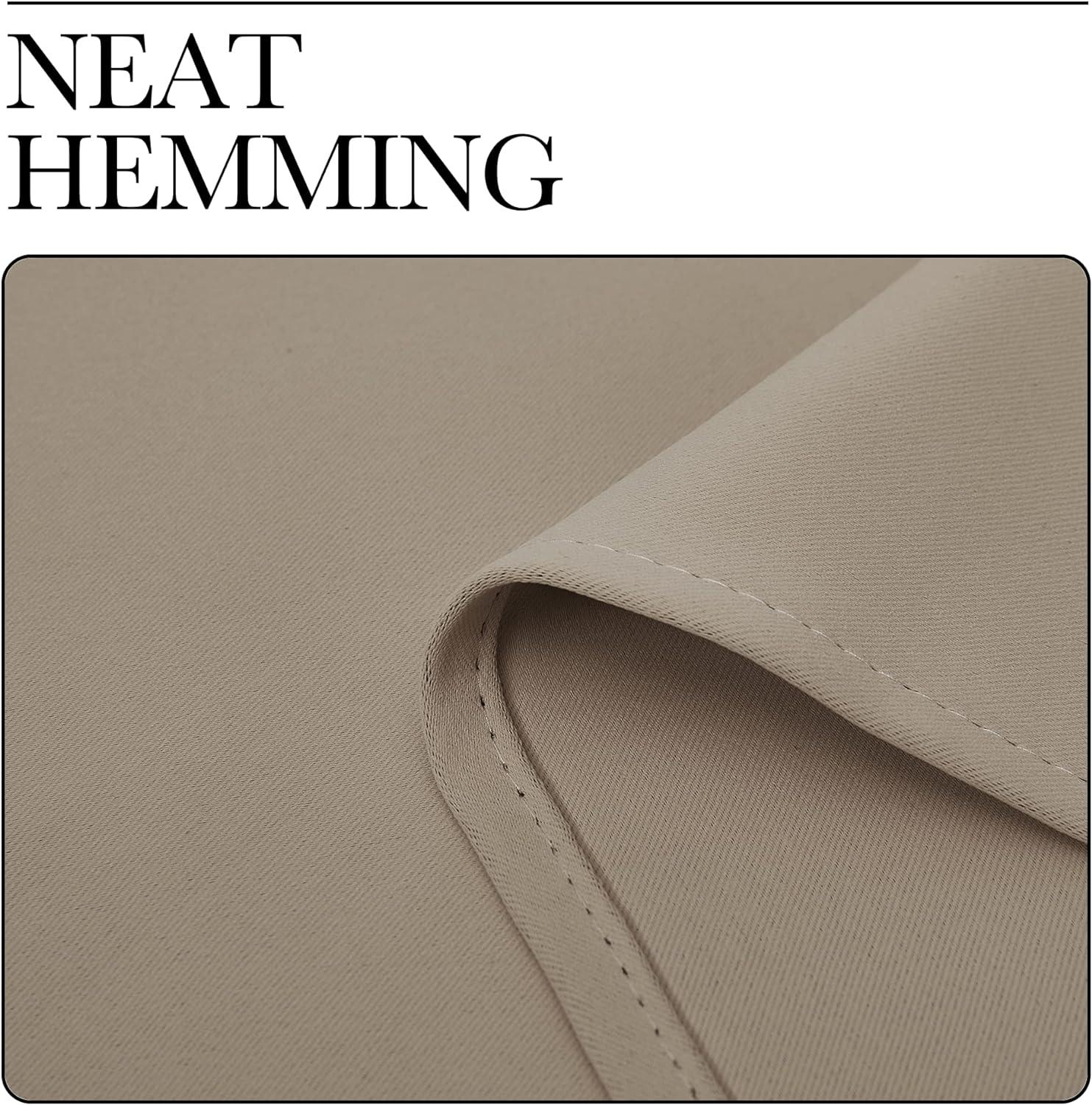 imageNICETOWN Living Room Darkening Curtains  Taupe Color W42 x L70 Set of 2 Home Decor Room Darkening Thermal Insulated Drapery Panels for OfficeSchoolHospital Window