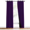 imageNICETOWN 100 Blackout Curtains with Black Liner Backing Thermal Insulated Curtains for Living Room Noise Reducing Drapes Royal Purple 37quot Wide x 80quot Long Per Panel Set of 2 Panels