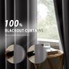 imageNICETOWN Grey Long Faux Linen Full Shade Panels 52quot Wide x 90quot Long Pair of Thermal Insulated ampamp Energy Efficiency Blackout Curtains for Bedroom Windows Lined Silky Performance Window Dressing