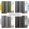 imageNICETOWN Thermal Insulated Grommet Blackout Curtains for Office Kids Window Drape Panel for Nursery Privacy Short Curtains Silver Grey 2 Panels W42 x L84Inch