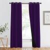 imageNICETOWN 100 Blackout Curtains with Black Liner Backing Thermal Insulated Curtains for Living Room Noise Reducing Drapes Royal Purple 37quot Wide x 80quot Long Per Panel Set of 2 Panels