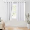imageNICETOWN 100 Blackout Window Curtain Panels 68 inch Length for Living Room Set of 2 Snow White 55 inches Wide Thermal Insulated Drapes