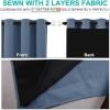 imageNICETOWN 100 Blackout Curtains 63 inches Long Pair of Energy Smart ampamp Noise Blocking Out Drapes for Baby Room Window Thermal Insulated Guest Room Lined Window Dressing Stone Blue 62 inches Wide
