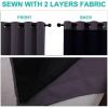 imageNICETOWN 100 Blackout Lined Curtains Greyish Purple 1 Pair 70quot Width x 63quot Length Each Panel 2 Thick Layers Completely Blackout Window Treatment Thermal Insulated Drapes for KitchenBedroom