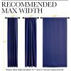 imageNICETOWN Blackout Curtain Panels Window Draperies  Royal Blue Color 62x72 inch 2 Pieces Insulating Room Darkening Blackout Drapes for Doorway Shower Bathroom Laundry Room Bifold Door