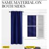 imageNICETOWN Blackout Curtain Panels Window Draperies  Royal Blue Color 62x72 inch 2 Pieces Insulating Room Darkening Blackout Drapes for Doorway Shower Bathroom Laundry Room Bifold Door
