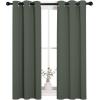 imageNICETOWN Blackout Curtain Panels for Living Room Thermal Insulated Solid Grommet Top Blackout DraperiesDrapes for Christmas Window Dark Mallard 1 Pair 29 x 45 inches