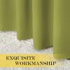 imageNICETOWN Blackout Doorway Curtain Drape 78 inch Long  Grommet Noise Reducing Thermal Insulated Solid Modern Window Treatments for Bedroom Closet 1 Panel 52 x 78 Inch Fresh Green