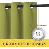 imageNICETOWN Blackout Doorway Curtain Drape 78 inch Long  Grommet Noise Reducing Thermal Insulated Solid Modern Window Treatments for Bedroom Closet 1 Panel 52 x 78 Inch Fresh Green