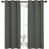 imageNICETOWN Blackout Draperies Curtains for Kids Room Window Treatment Thermal Insulated Solid Grommet Blackout Drape Panels for Bedroom Dark Mallard Set of 2 34 by 54 inches