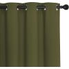 imageNICETOWN Blackout Short Curtain 63 inches Long for Windows Thermal Insulated Curtain Grommet Room Darkening Window Treatment for BedroomLiving Room 1 Panel W46 x L63 Olive Green