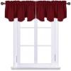 imageNICETOWN Blackout Tiers Window Valances  52 by 18 inches Blackout Curtains Pole Pocket KitchenBathroomLiving RoomBoys Bedroom Scalloped Valances Navy Blue 1 PairBurgundy Red
