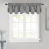imageNICETOWN Blackout Tiers Window Valances  52 by 18 inches Blackout Curtains Pole Pocket KitchenBathroomLiving RoomBoys Bedroom Scalloped Valances Navy Blue 1 PairSilver Grey