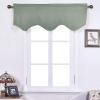 imageNICETOWN Blackout Tiers Window Valances  52 by 18 inches Blackout Curtains Pole Pocket KitchenBathroomLiving RoomBoys Bedroom Scalloped Valances Navy Blue 1 PairSage Green