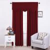 imageNICETOWN Blackout Tiers Window Valances  52 by 18 inches Blackout Curtains Pole Pocket KitchenBathroomLiving RoomBoys Bedroom Scalloped Valances Navy Blue 1 PairBurgundy Red