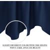 imageNICETOWN Blackout Tiers Window Valances  52 by 18 inches Blackout Curtains Pole Pocket KitchenBathroomLiving RoomBoys Bedroom Scalloped Valances Navy Blue 1 PairNavy