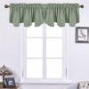imageNICETOWN Blackout Tiers Window Valances  52 by 18 inches Blackout Curtains Pole Pocket KitchenBathroomLiving RoomBoys Bedroom Scalloped Valances Navy Blue 1 PairSage Green
