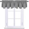 imageNICETOWN Blackout Tiers Window Valances  52 by 18 inches Blackout Curtains Pole Pocket KitchenBathroomLiving RoomBoys Bedroom Scalloped Valances Navy Blue 1 PairSilver Grey