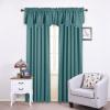 imageNICETOWN Blackout Tiers Window Valances  52 by 18 inches Blackout Curtains Pole Pocket KitchenBathroomLiving RoomBoys Bedroom Scalloped Valances Navy Blue 1 PairSea Teal