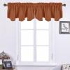 imageNICETOWN Blackout Tiers Window Valances  52 by 18 inches Blackout Curtains Pole Pocket KitchenBathroomLiving RoomBoys Bedroom Scalloped Valances Navy Blue 1 PairBurnt Orange