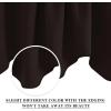 imageNICETOWN Blackout Tiers Window Valances  52 by 18 inches Blackout Curtains Pole Pocket KitchenBathroomLiving RoomBoys Bedroom Scalloped Valances Navy Blue 1 PairToffee Brown