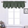 imageNICETOWN Blackout Tiers Window Valances  52 by 18 inches Blackout Curtains Pole Pocket KitchenBathroomLiving RoomBoys Bedroom Scalloped Valances Navy Blue 1 PairDark Mallard