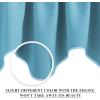 imageNICETOWN Blackout Tiers Window Valances  52 by 18 inches Blackout Curtains Pole Pocket KitchenBathroomLiving RoomBoys Bedroom Scalloped Valances Navy Blue 1 PairTeal Blue