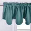 imageNICETOWN Blackout Tiers Window Valances  52 by 18 inches Blackout Curtains Pole Pocket KitchenBathroomLiving RoomBoys Bedroom Scalloped Valances Navy Blue 1 PairSea Teal