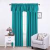 imageNICETOWN Blackout Tiers Window Valances  52 by 18 inches Blackout Curtains Pole Pocket KitchenBathroomLiving RoomBoys Bedroom Scalloped Valances Navy Blue 1 PairPeacock Teal